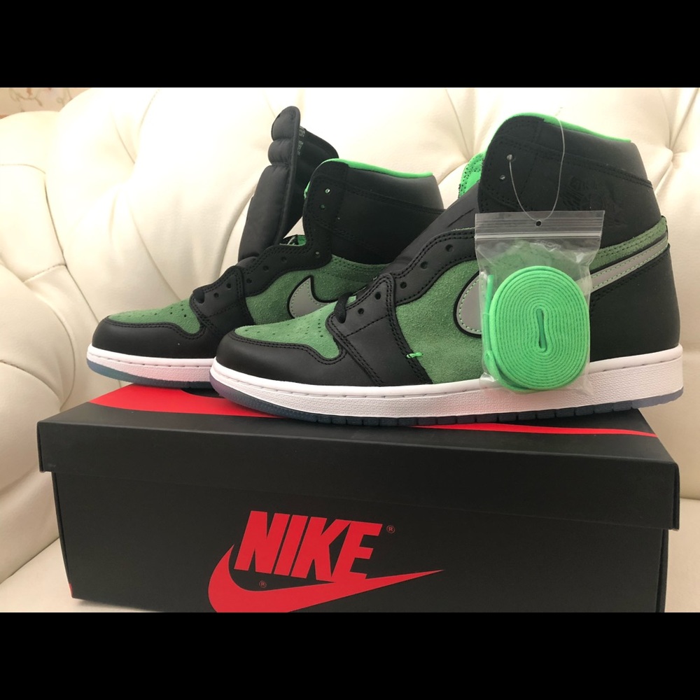 Jordan 1 Zoom, zen green. Brand new with box.
